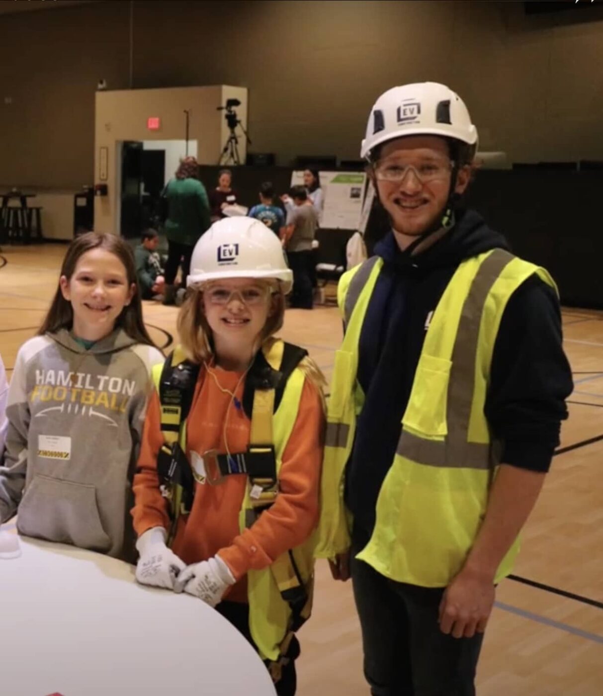 Hamilton Public Schools DIG IN event 2024 EV Construction